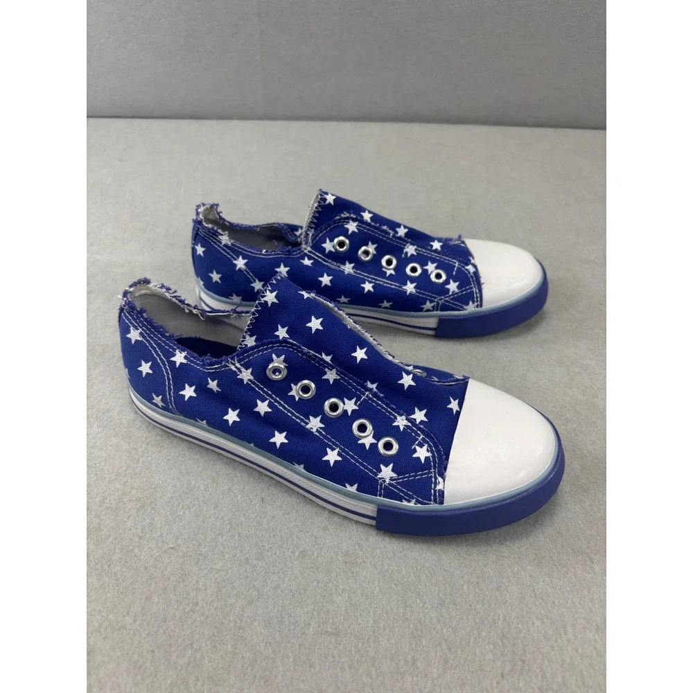 NWOB‎ Mini Boden Star print navy slip on sneakers kids size 35 or 3.5Y shoes